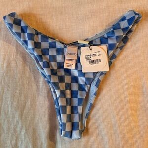 Peixoto Shelley Cheeky Bikini Bottom in Blue Rivera Peach